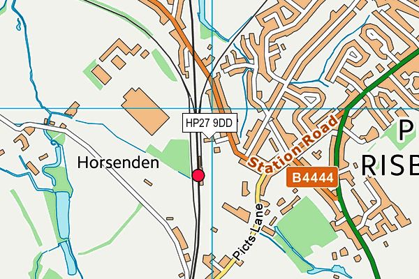 HP27 9DD map - OS VectorMap District (Ordnance Survey)