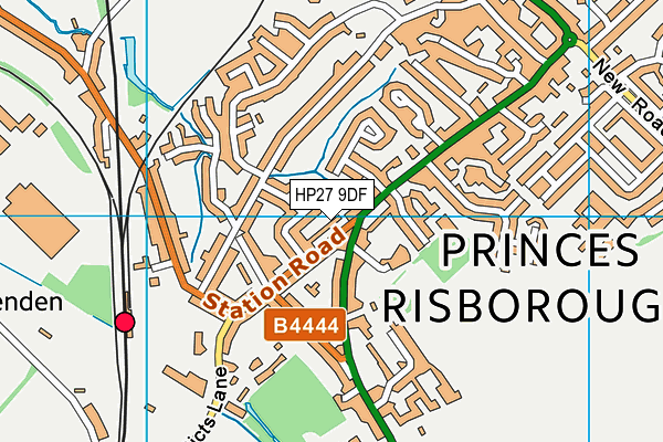 HP27 9DF map - OS VectorMap District (Ordnance Survey)