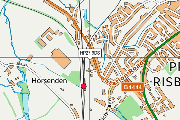 HP27 9DS map - OS VectorMap District (Ordnance Survey)