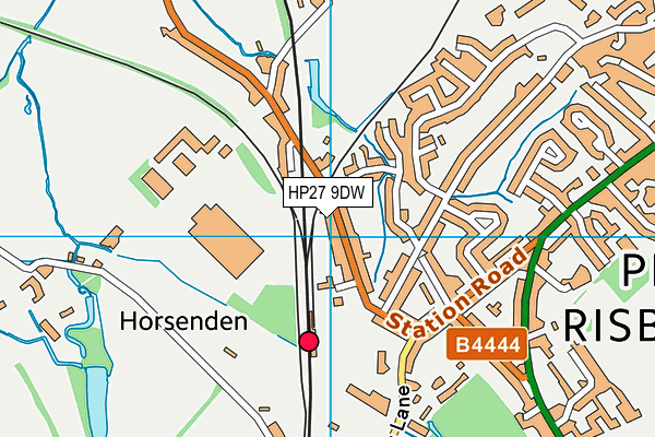 HP27 9DW map - OS VectorMap District (Ordnance Survey)