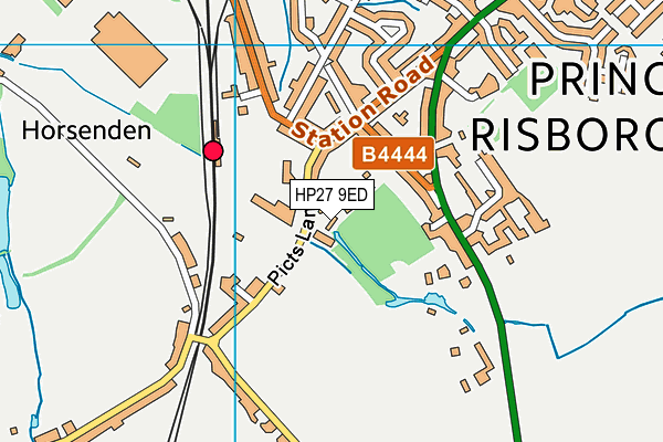 HP27 9ED map - OS VectorMap District (Ordnance Survey)