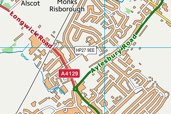 HP27 9EE map - OS VectorMap District (Ordnance Survey)