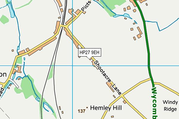 HP27 9EH map - OS VectorMap District (Ordnance Survey)