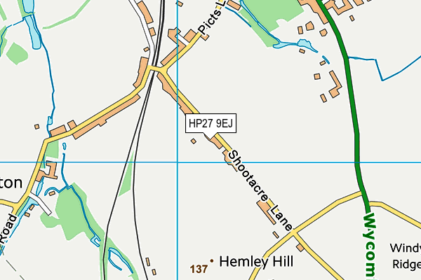 HP27 9EJ map - OS VectorMap District (Ordnance Survey)