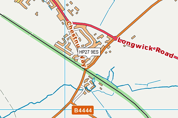 HP27 9ES map - OS VectorMap District (Ordnance Survey)