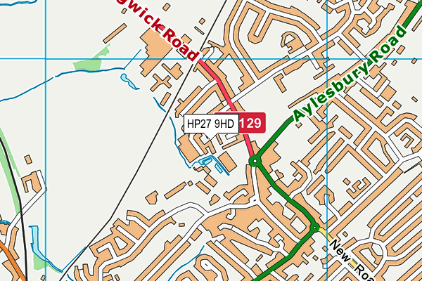 HP27 9HD map - OS VectorMap District (Ordnance Survey)