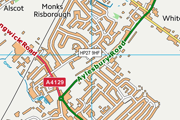 HP27 9HF map - OS VectorMap District (Ordnance Survey)