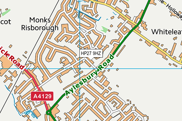 HP27 9HZ map - OS VectorMap District (Ordnance Survey)