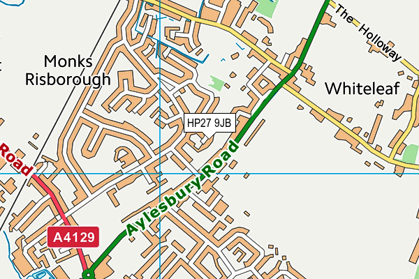 HP27 9JB map - OS VectorMap District (Ordnance Survey)