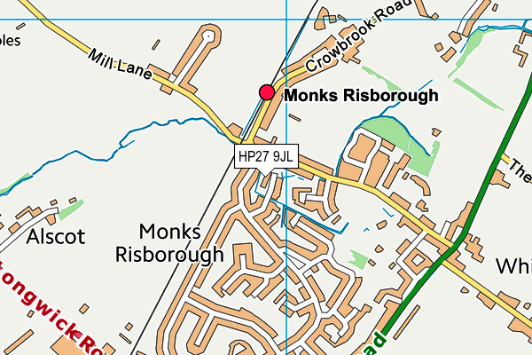 HP27 9JL map - OS VectorMap District (Ordnance Survey)