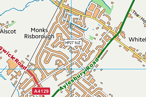 HP27 9JZ map - OS VectorMap District (Ordnance Survey)