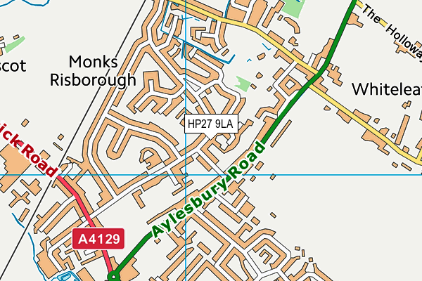 HP27 9LA map - OS VectorMap District (Ordnance Survey)