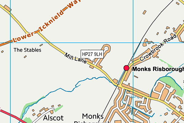 HP27 9LH map - OS VectorMap District (Ordnance Survey)