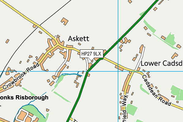 HP27 9LX map - OS VectorMap District (Ordnance Survey)