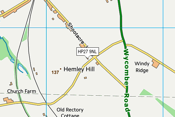 HP27 9NL map - OS VectorMap District (Ordnance Survey)