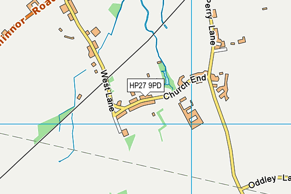 HP27 9PD map - OS VectorMap District (Ordnance Survey)