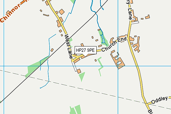 HP27 9PE map - OS VectorMap District (Ordnance Survey)