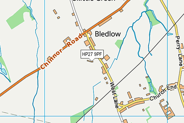 Bledlow Village Cricket Club map (HP27 9PF) - OS VectorMap District (Ordnance Survey)