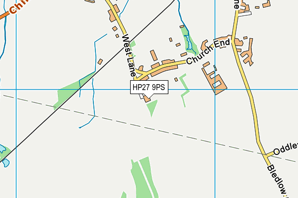 HP27 9PS map - OS VectorMap District (Ordnance Survey)