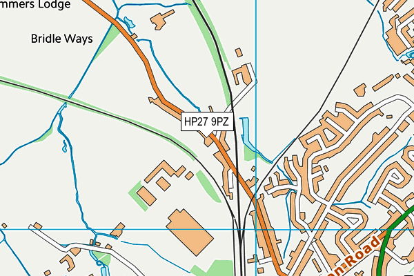 HP27 9PZ map - OS VectorMap District (Ordnance Survey)