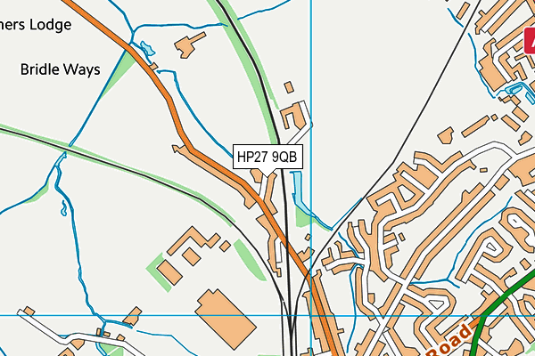 HP27 9QB map - OS VectorMap District (Ordnance Survey)