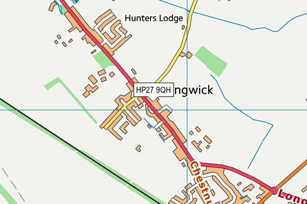 HP27 9QH map - OS VectorMap District (Ordnance Survey)