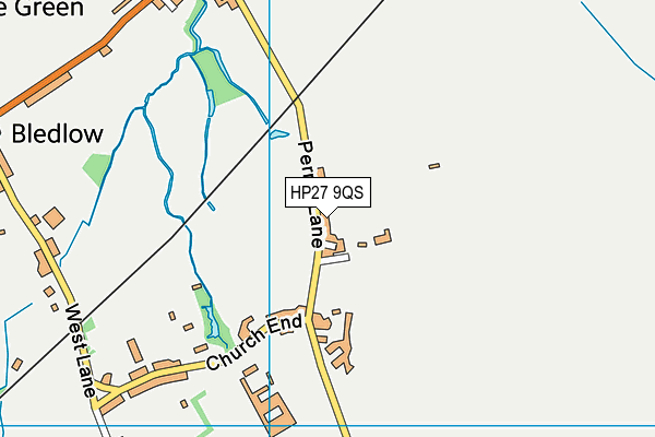 HP27 9QS map - OS VectorMap District (Ordnance Survey)