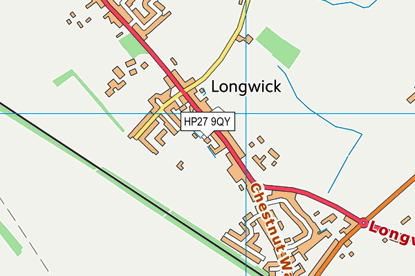 HP27 9QY map - OS VectorMap District (Ordnance Survey)