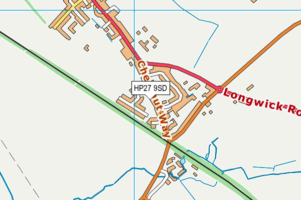 HP27 9SD map - OS VectorMap District (Ordnance Survey)