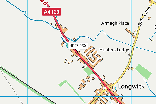 HP27 9SX map - OS VectorMap District (Ordnance Survey)
