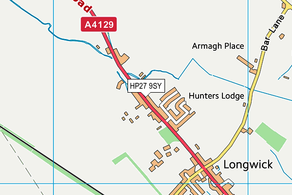 HP27 9SY map - OS VectorMap District (Ordnance Survey)