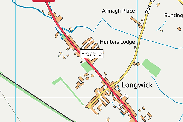 HP27 9TD map - OS VectorMap District (Ordnance Survey)