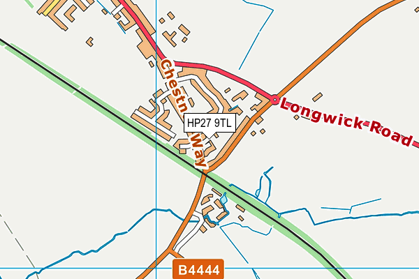 HP27 9TL map - OS VectorMap District (Ordnance Survey)