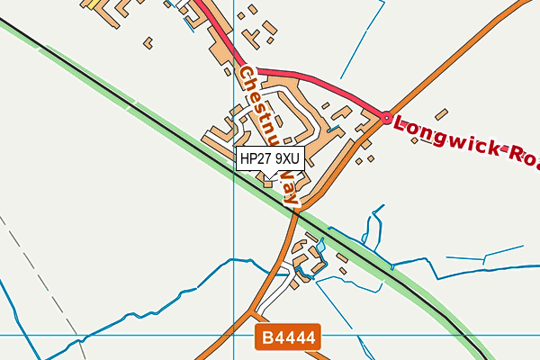 HP27 9XU map - OS VectorMap District (Ordnance Survey)