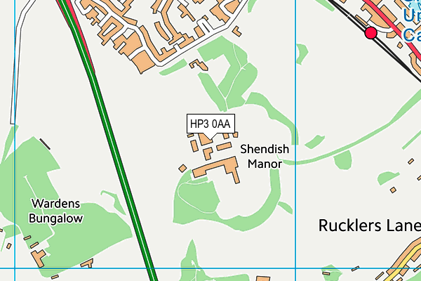 Shendish Manor Hotel & Golf Course map (HP3 0AA) - OS VectorMap District (Ordnance Survey)