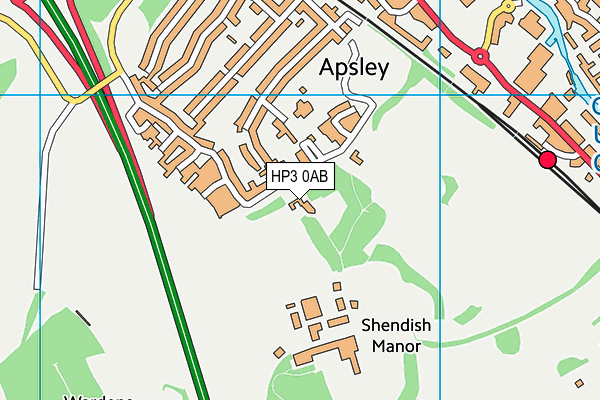 HP3 0AB map - OS VectorMap District (Ordnance Survey)