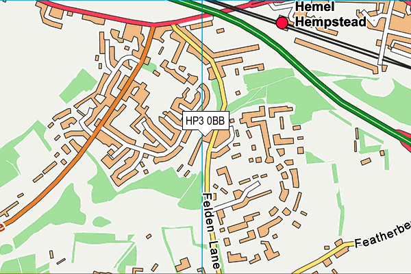 HP3 0BB map - OS VectorMap District (Ordnance Survey)