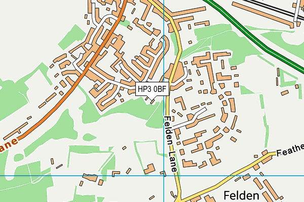 HP3 0BF map - OS VectorMap District (Ordnance Survey)
