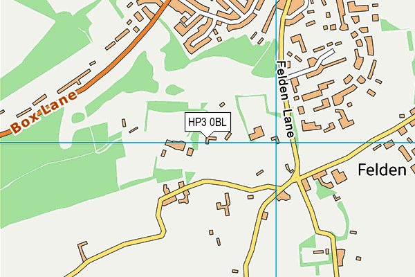 HP3 0BL map - OS VectorMap District (Ordnance Survey)