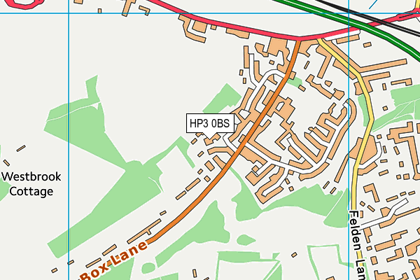 HP3 0BS map - OS VectorMap District (Ordnance Survey)