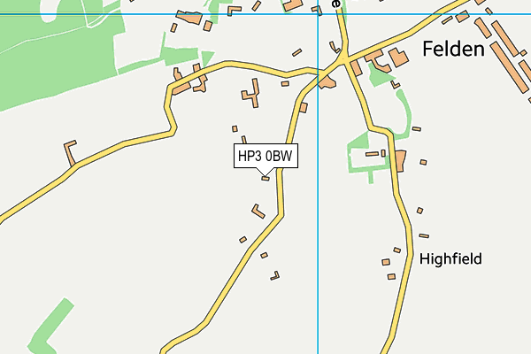 HP3 0BW map - OS VectorMap District (Ordnance Survey)