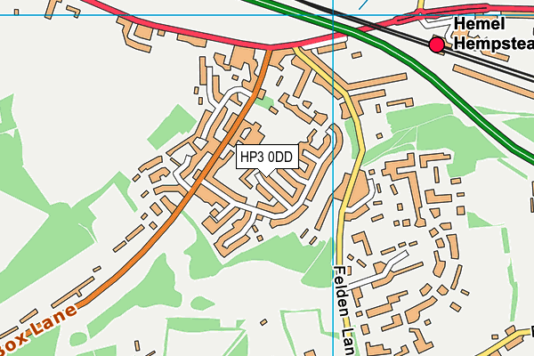 HP3 0DD map - OS VectorMap District (Ordnance Survey)