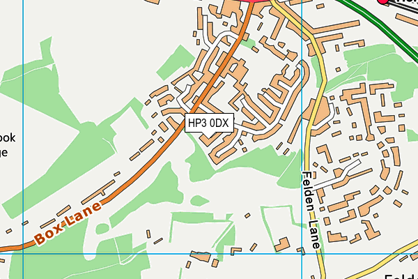HP3 0DX map - OS VectorMap District (Ordnance Survey)