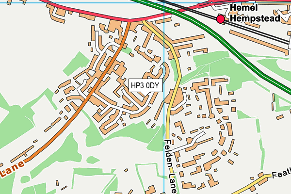HP3 0DY map - OS VectorMap District (Ordnance Survey)