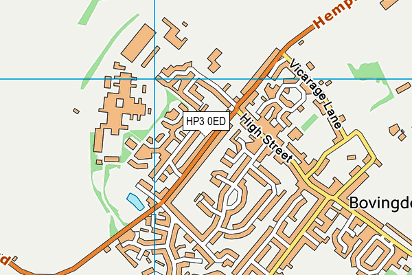 HP3 0ED map - OS VectorMap District (Ordnance Survey)