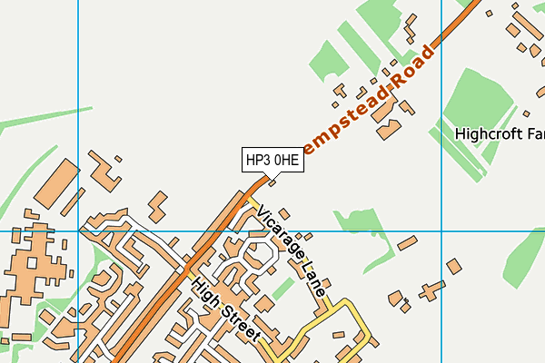 HP3 0HE map - OS VectorMap District (Ordnance Survey)