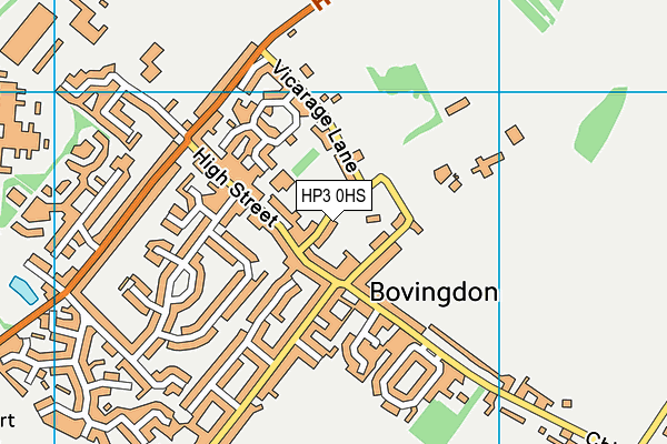 HP3 0HS map - OS VectorMap District (Ordnance Survey)