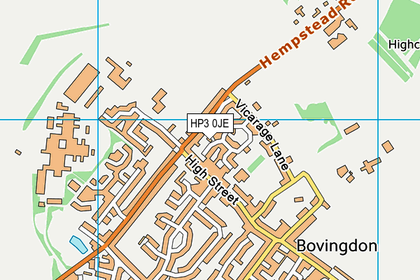 HP3 0JE map - OS VectorMap District (Ordnance Survey)