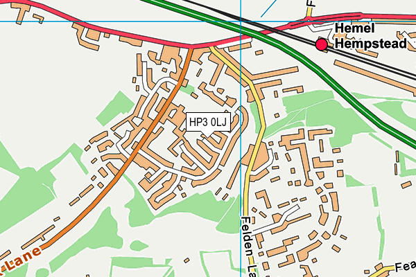 HP3 0LJ map - OS VectorMap District (Ordnance Survey)