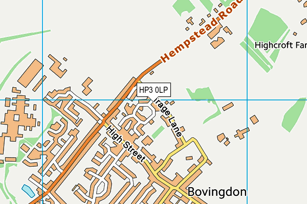 HP3 0LP map - OS VectorMap District (Ordnance Survey)